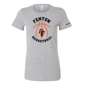 Fenton Basketball - Athletic Heather - Ladies Favorite Tee