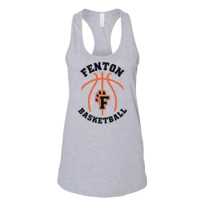 Fenton Basketball - Athletic Heather - Ladies Jersey Racerback Tank